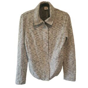 Cabi Jacket Womens Full Zip Gray Stretch Sz M Moto